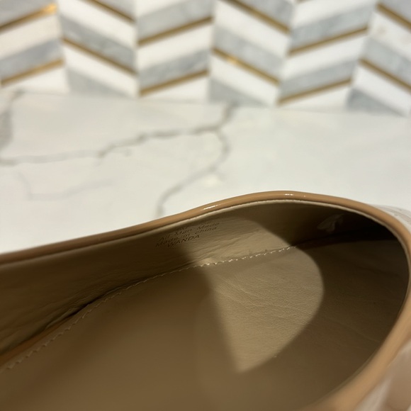 Sam Edelman WANDA POINTED TOE FLAT Tan Golden Sand Patent Slip on size 9 - Picture 9 of 10